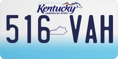 KY license plate 516VAH