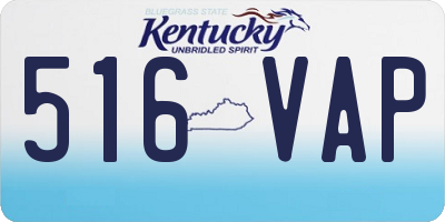 KY license plate 516VAP