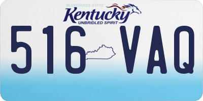 KY license plate 516VAQ