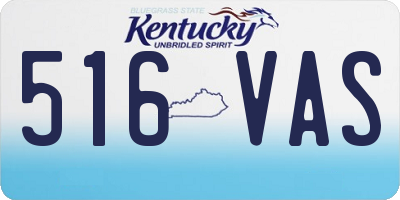 KY license plate 516VAS