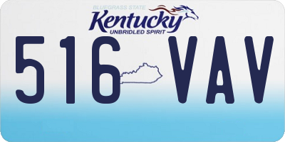 KY license plate 516VAV