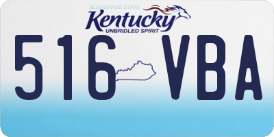 KY license plate 516VBA