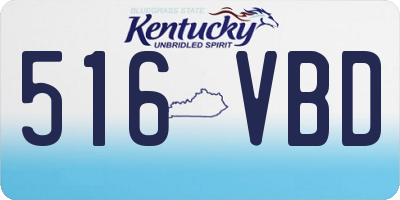 KY license plate 516VBD
