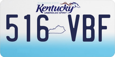 KY license plate 516VBF
