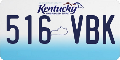 KY license plate 516VBK