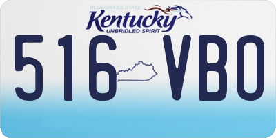 KY license plate 516VBO