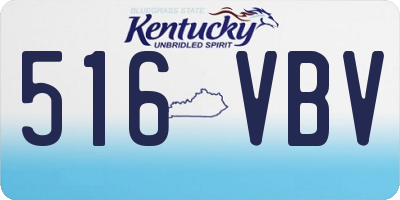 KY license plate 516VBV