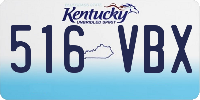 KY license plate 516VBX