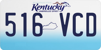 KY license plate 516VCD