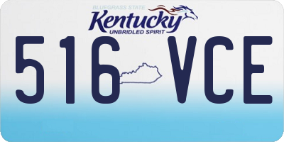 KY license plate 516VCE