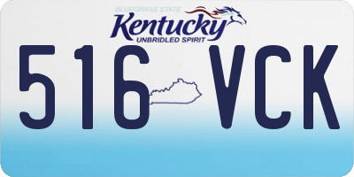 KY license plate 516VCK
