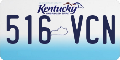 KY license plate 516VCN