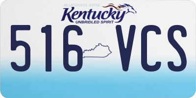 KY license plate 516VCS