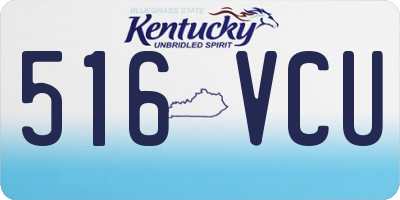 KY license plate 516VCU