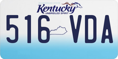 KY license plate 516VDA