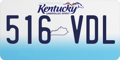 KY license plate 516VDL