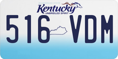 KY license plate 516VDM