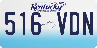 KY license plate 516VDN