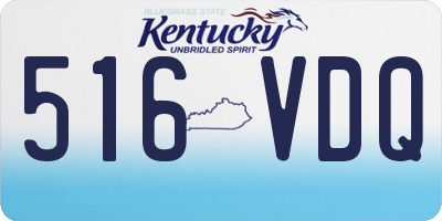 KY license plate 516VDQ