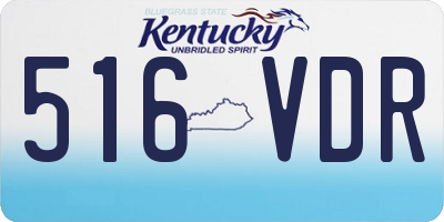 KY license plate 516VDR