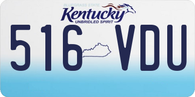 KY license plate 516VDU
