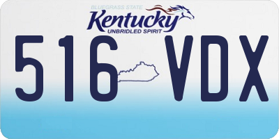 KY license plate 516VDX