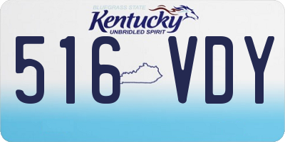 KY license plate 516VDY