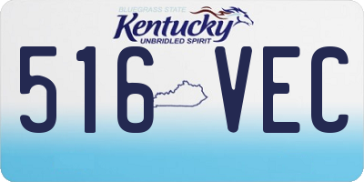KY license plate 516VEC