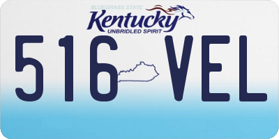 KY license plate 516VEL