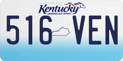KY license plate 516VEN