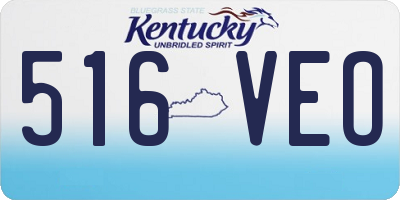 KY license plate 516VEO