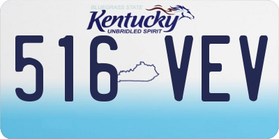 KY license plate 516VEV