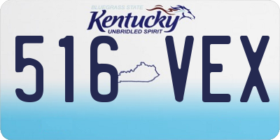 KY license plate 516VEX