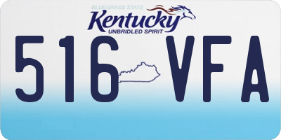 KY license plate 516VFA