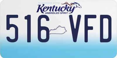 KY license plate 516VFD