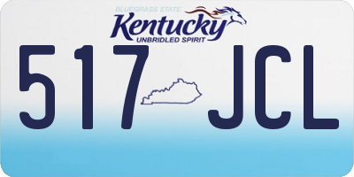 KY license plate 517JCL