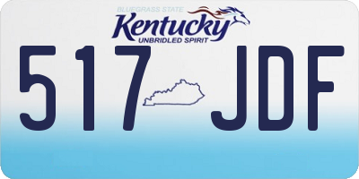 KY license plate 517JDF