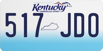 KY license plate 517JDO