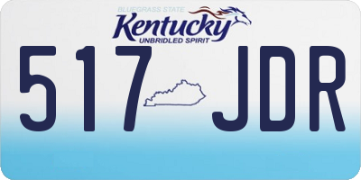 KY license plate 517JDR