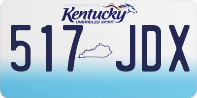 KY license plate 517JDX