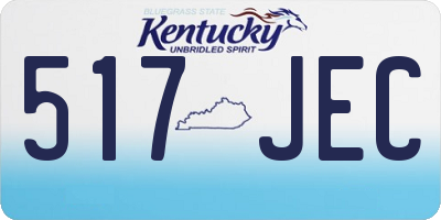 KY license plate 517JEC