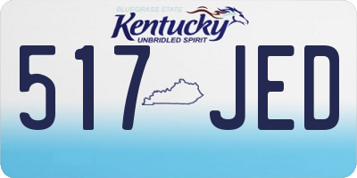 KY license plate 517JED