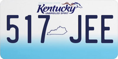KY license plate 517JEE