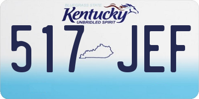 KY license plate 517JEF