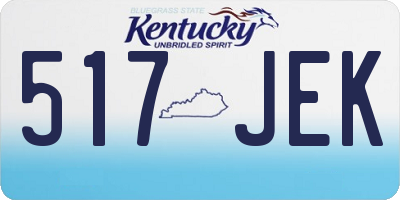 KY license plate 517JEK