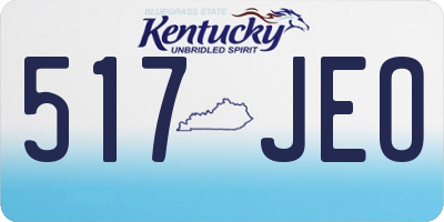 KY license plate 517JEO