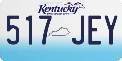 KY license plate 517JEY