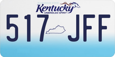 KY license plate 517JFF