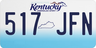 KY license plate 517JFN