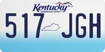 KY license plate 517JGH